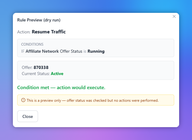 Auto Pause & Resume Traffic